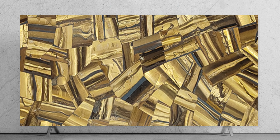 Tiger Eye Zigzag Closeup